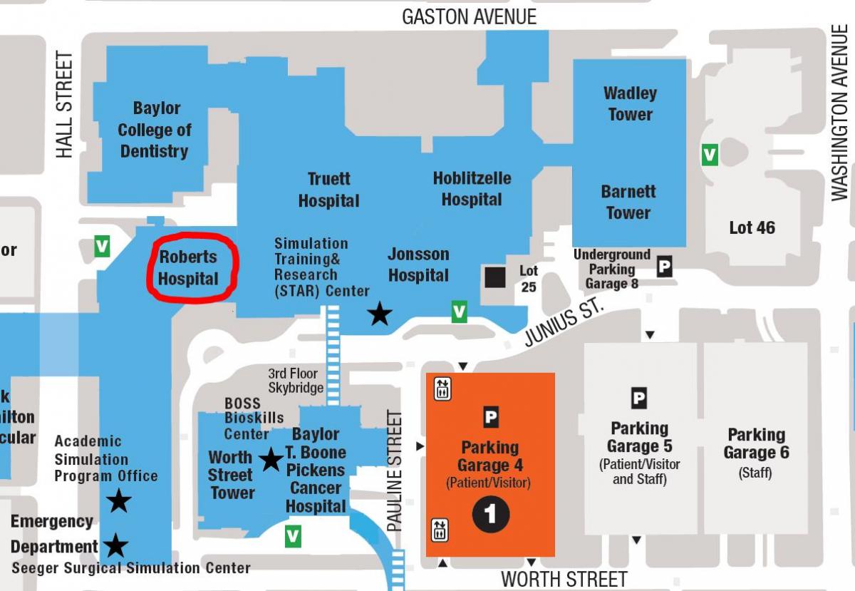 Baylor university campus zemljevid