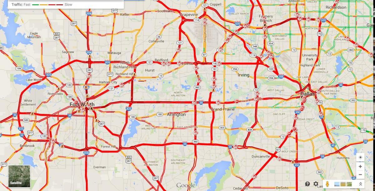 zemljevid Dallas prometa