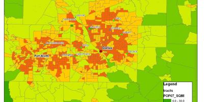 Zemljevid Dallas metroplex