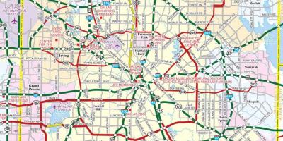 Zemljevid Dallas predmestje