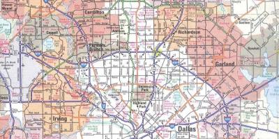 Zemljevid Dallas Texas območje