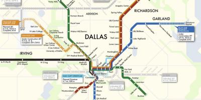 Dallas vlak sistem zemljevid