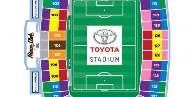 Zemljevid Toyota Stadion Dallas