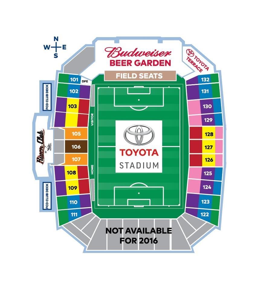 zemljevid Toyota Stadion Dallas