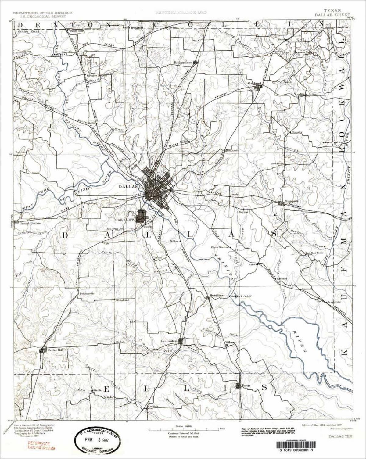 Dallas Texas zemljevid