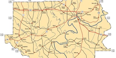 Zemljevid Dallas občine